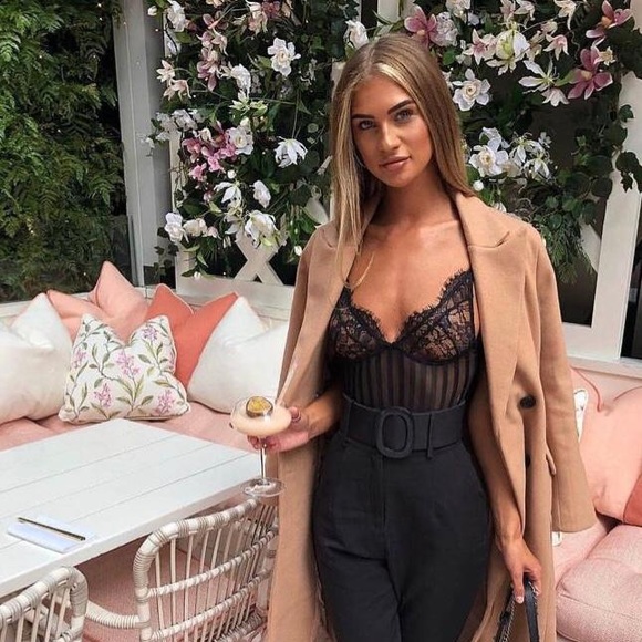 Black mesh eyelash lace bodysuit - Picture 4 of 8